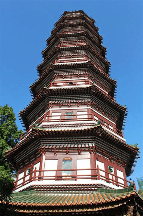 Flower Pagoda at Temple of the Six Banyan Trees in Guangzhou